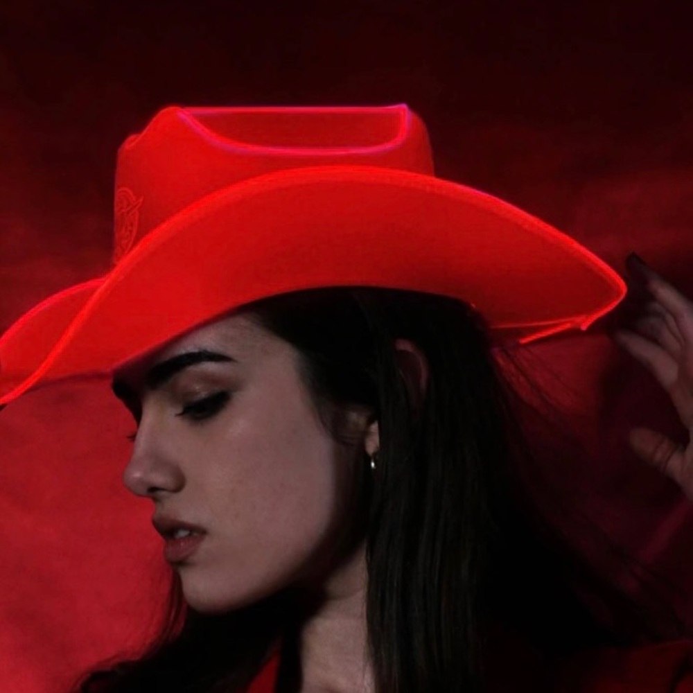 Red Neon Cowboy hat